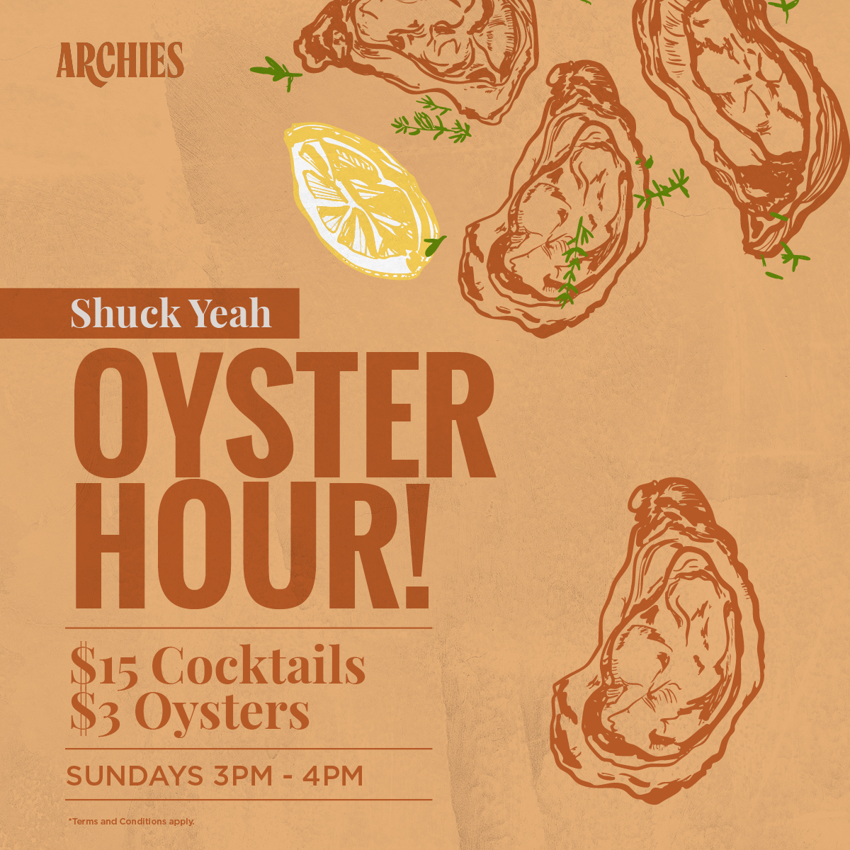 Archies Pub Oyster Hour